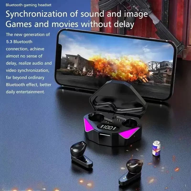TWS casque sans fil Bluetooth affichage LED écouteurs de joueur avec micro casque sans fil suppression de bruit écouteurs Bluetooth X15 — 2/7