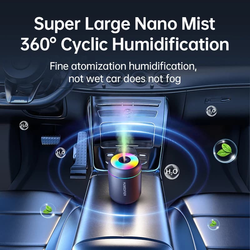 Mini humidificador de aire eléctrico USB, difusor de Aroma, purificador de aceite esencial, generador de niebla de aromaterapia, luces para coche, hogar y dormitorio, 180ML — 4/8