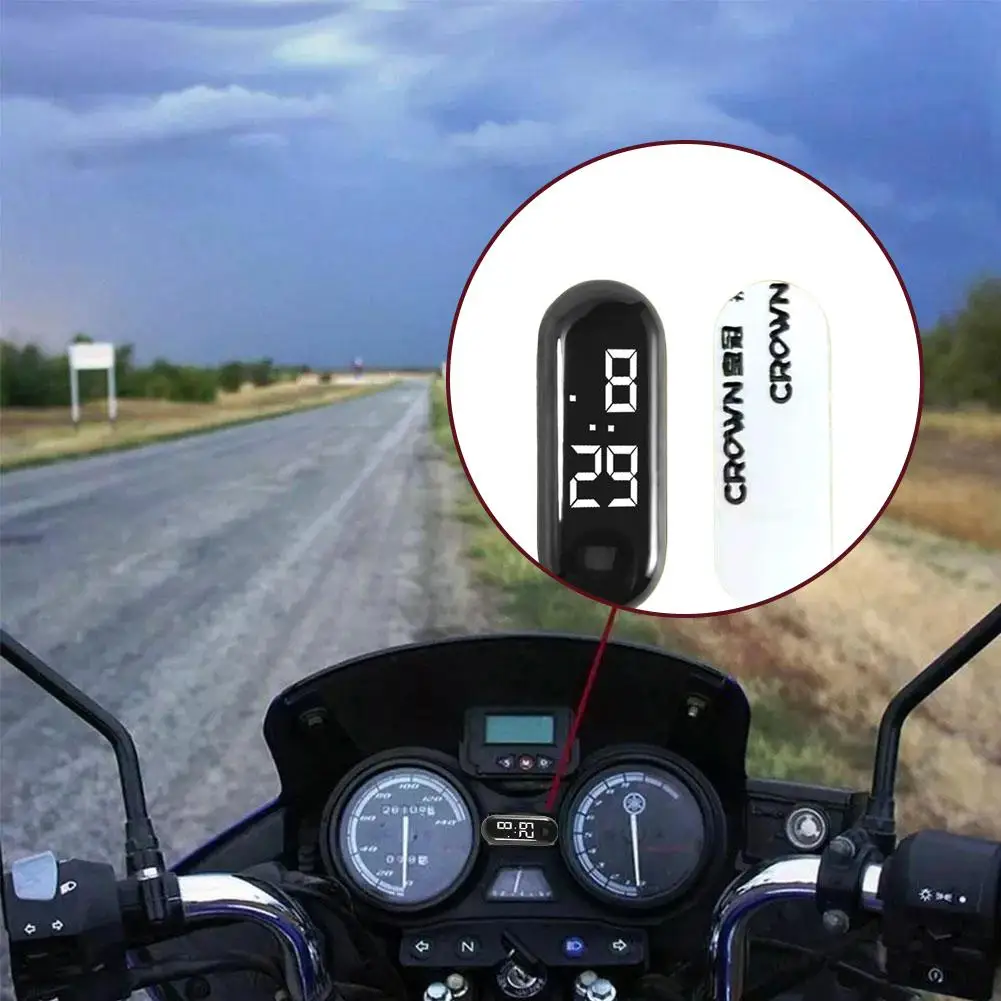 Horloge lumineuse pour moto et voiture, Mini montre de Sport à coller interne, étanche, mécanique, horloges Led, accessoires d'ornement automobile — 4/10
