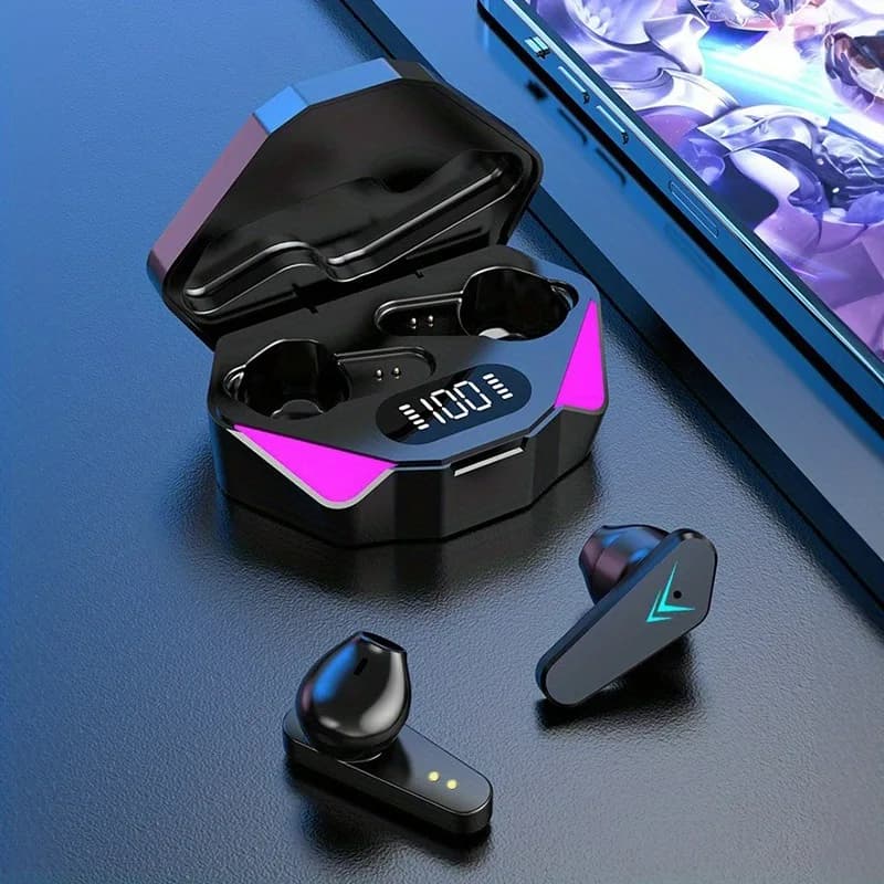TWS casque sans fil Bluetooth affichage LED écouteurs de joueur avec micro casque sans fil suppression de bruit écouteurs Bluetooth X15 — 7/7