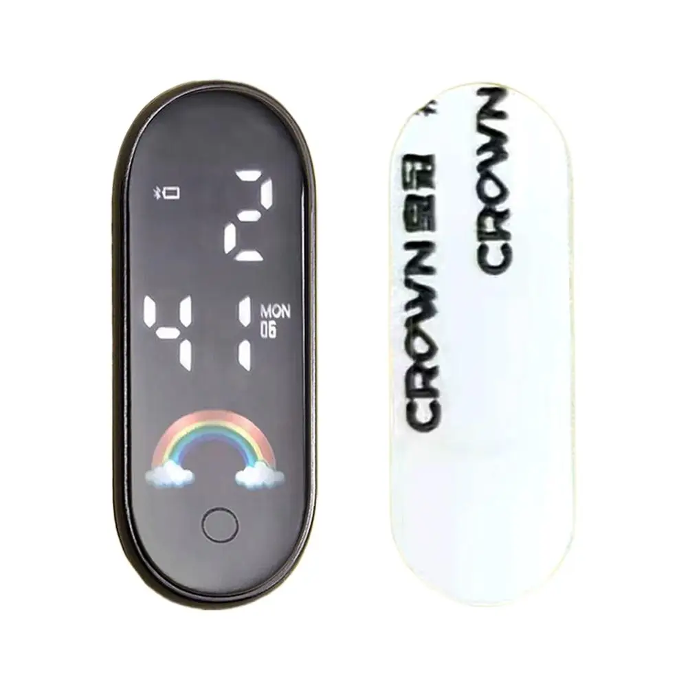 Horloge lumineuse pour moto et voiture, Mini montre de Sport à coller interne, étanche, mécanique, horloges Led, accessoires d'ornement automobile — 10/10