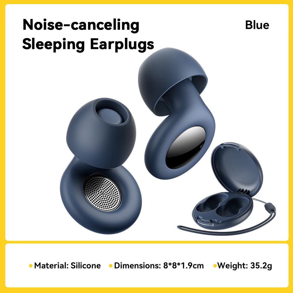 ESSAGER Bouchons d'oreille antibruit pour dormir Bouchons d'oreilles de sommeil en silicone souple Écouteurs à réduction de bruit pour le sommeil Travail Étude Voyage — 9/9