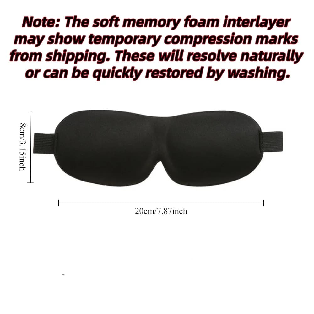 3D Sleep Mask, Blindfold, Sleep Aid, Soft Memory Foam Eye Mask for Sleeping and Travel, Lightweight Sleep Mask, Eye Cover, Lightweight Style — 3/6