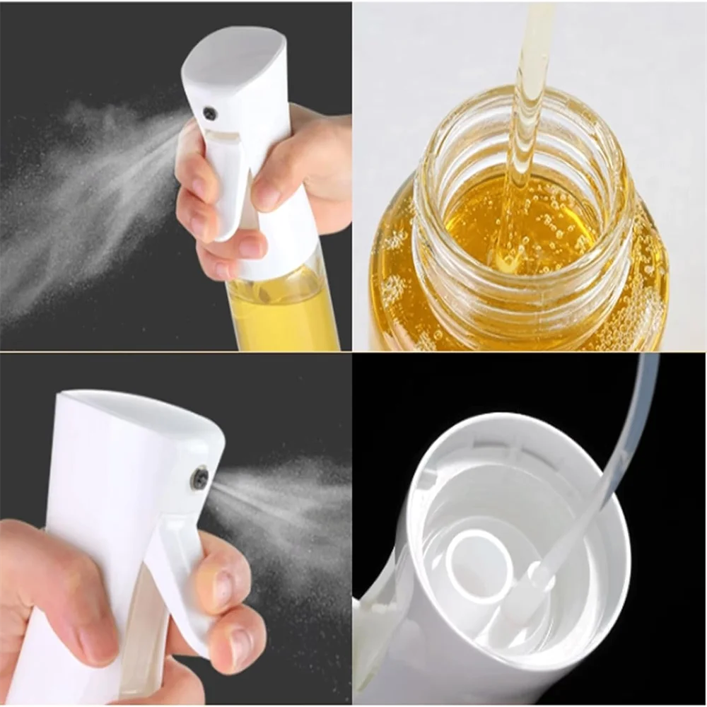 Spray d'huile pour la cuisson, bouteille distributrice d'huile d'olive, pulvérisateur, brume, vinaigre d'huile de qualité alimentaire réutilisable, bouteille de pulvérisation, accessoires de cuisine — 3/10