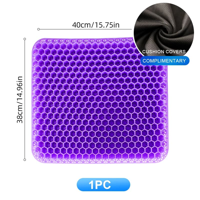 Gel Seat Cushion, Summer Breathable Honeycomb Design for Pressure Relief, Back Tailbone Pain, Wheelchair for Office & Home, Cars — 7/8