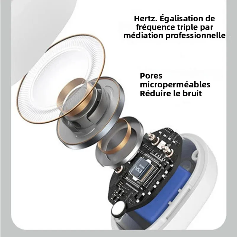 Écouteurs sans fil Bluetooth à conduction osseuse de haute qualité TWS, avec micro, pour le sport et réduction du bruit — 6/9