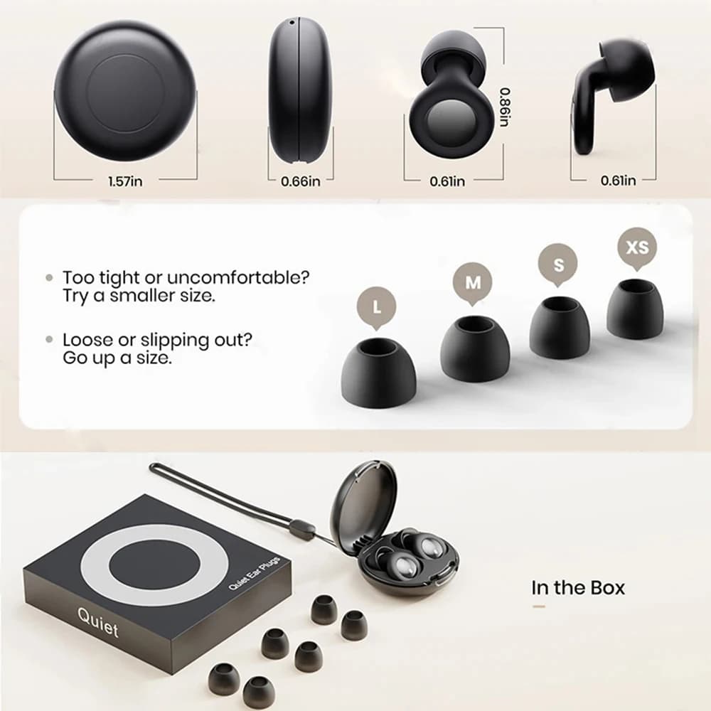 Sleeping Silicone Earplugs 25dB Noise Canceling Hearing Protection Reusable Earplugs for Sleep Focus Concerts Work Study — 3/10