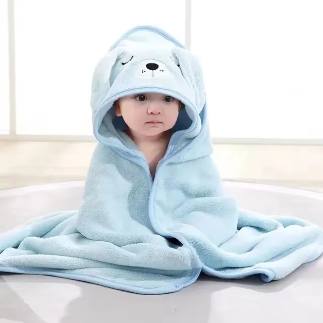 Toalhas de banho para bebês, cobertor macio com capuz para bebês recém-nascidos, roupão fofo para crianças pequenas, envoltório quente para meninos e meninas — 8/10