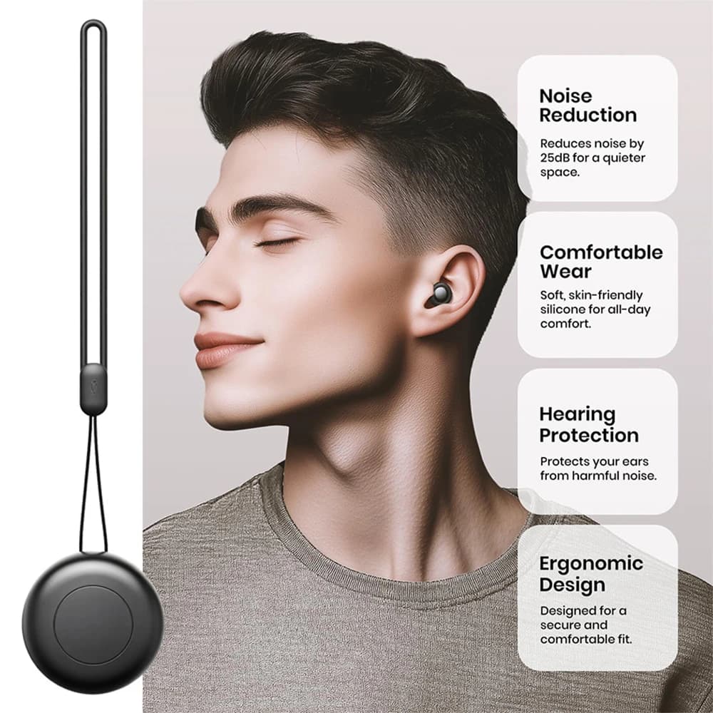 Sleeping Silicone Earplugs 25dB Noise Canceling Hearing Protection Reusable Earplugs for Sleep Focus Concerts Work Study — 4/10