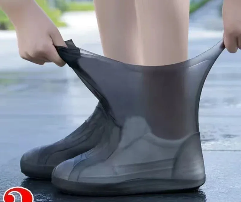 1 paire de couvre-chaussures imperméables en Silicone, en caoutchouc résistant aux lèvres, équipement de pluie, accessoires pour les jours de pluie en plein air