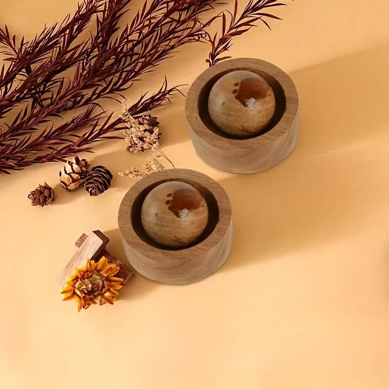 Diffuseur d'huiles essentielles pour voiture et maison – Mini diffuseur de parfum naturel mignon en bois adapté à la chambre à coucher, au salon et à la salle de bain — 3/8