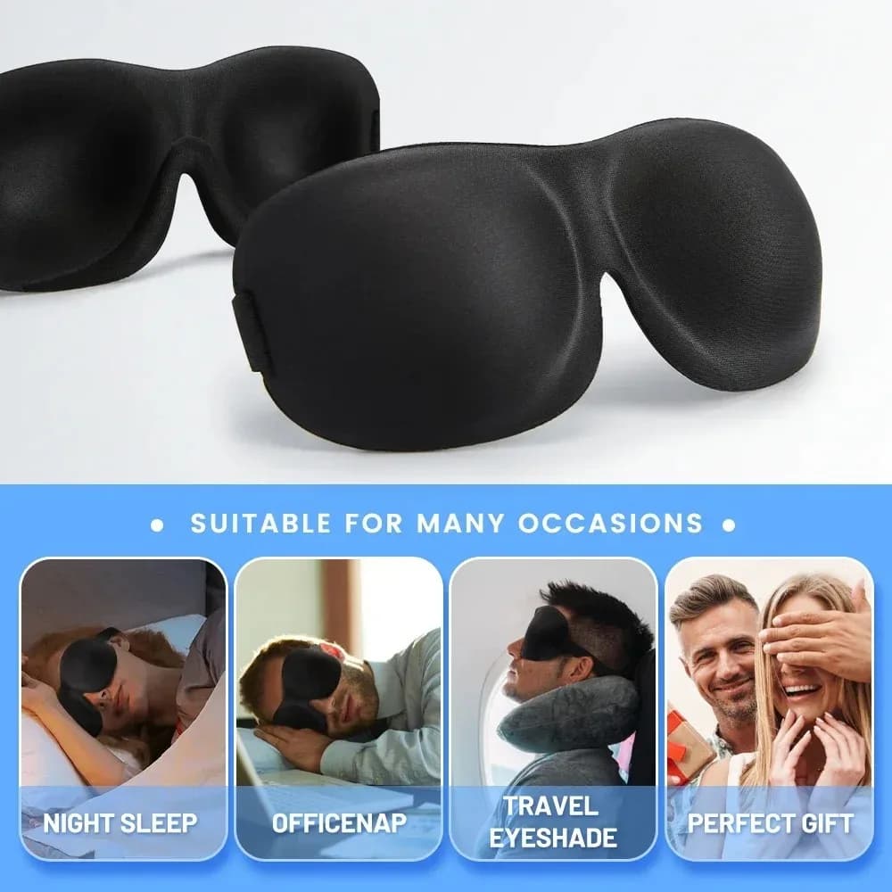 3D Sleep Mask, Blindfold, Sleep Aid, Soft Memory Foam Eye Mask for Sleeping and Travel, Lightweight Sleep Mask, Eye Cover, Lightweight Style — 6/6