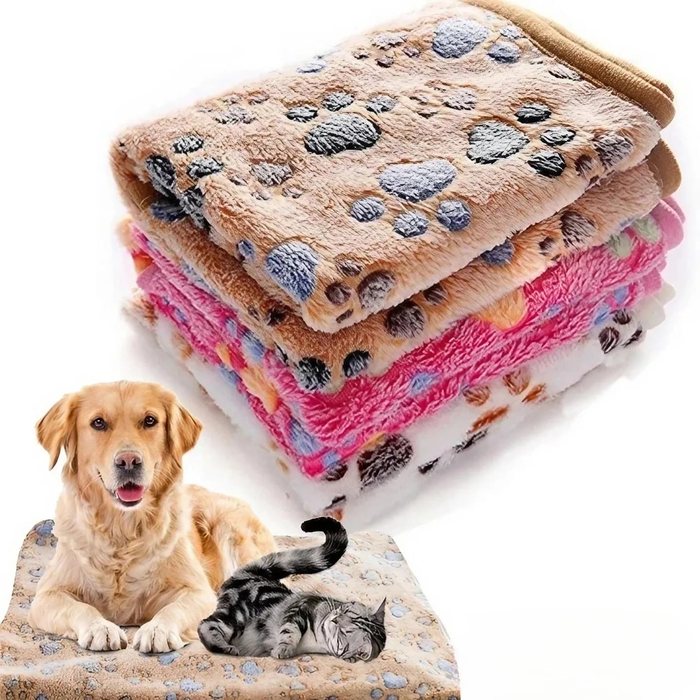 Couverture douce et moelleuse pour animaux de compagnie, haute qualité, motif de dessin animé mignon, polymères pour animaux de compagnie, chaude et confortable pour chats et chiens