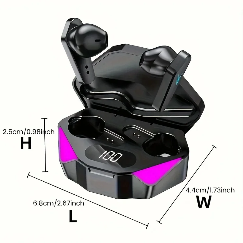 Écouteurs sans fil Bluetooth X15 TWS, casque de jeu, écouteurs avec micro, casque antibruit, affichage LED — 6/6