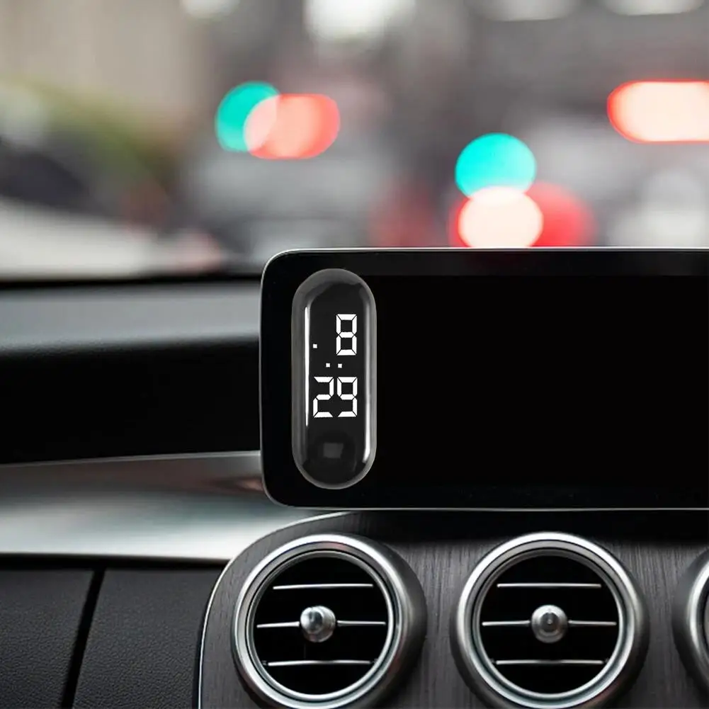 Horloge lumineuse pour moto et voiture, Mini montre de Sport à coller interne, étanche, mécanique, horloges Led, accessoires d'ornement automobile — 6/10
