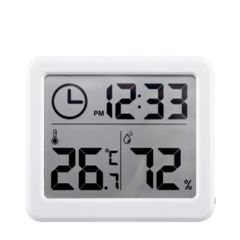 NIDIBOU- Horloge numérique de bureau avec température et humidité, horloges murales pour la maison, la cuisine, le bureau, les décorations — 7/8