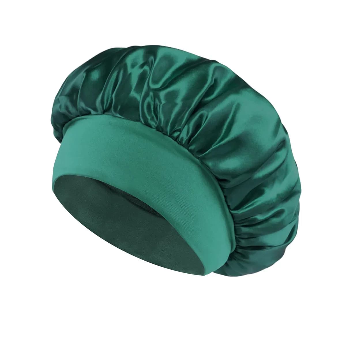 Bonnet en Satin pour femmes, pour dormir, soins capillaires, Bonnets en soie, solide, à larges bords, avec bande élastique souple — 10/10