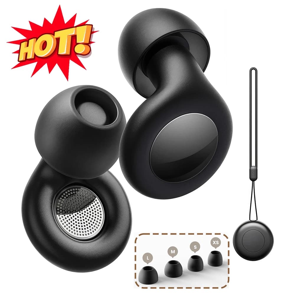 Sleeping Silicone Earplugs 25dB Noise Canceling Hearing Protection Reusable Earplugs for Sleep Focus Concerts Work Study