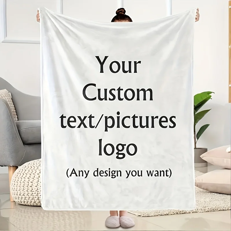 1 couverture personnalisée avec photo DIY pour votre proche - Couverture en flanelle avec photo personnalisée, douce et chaude, adaptée au canapé, au lit, au bureau, à la voiture et aux voyages en plein air - Un cadeau pour hommes et femmes, adapté à toutes les saisons — 2/6