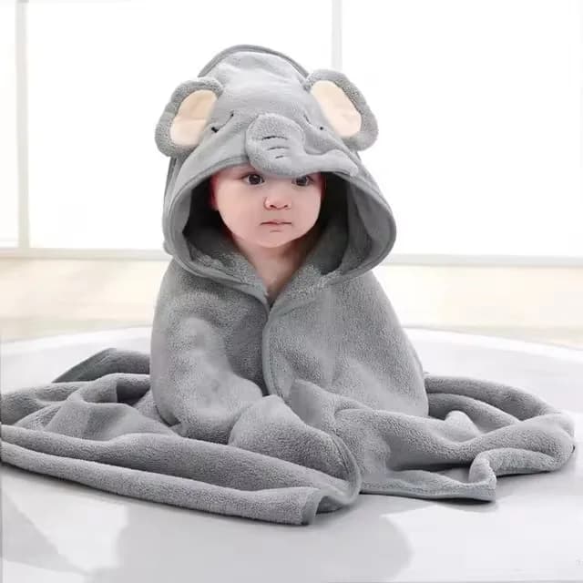 Toalhas de banho para bebês, cobertor macio com capuz para bebês recém-nascidos, roupão fofo para crianças pequenas, envoltório quente para meninos e meninas — 10/10