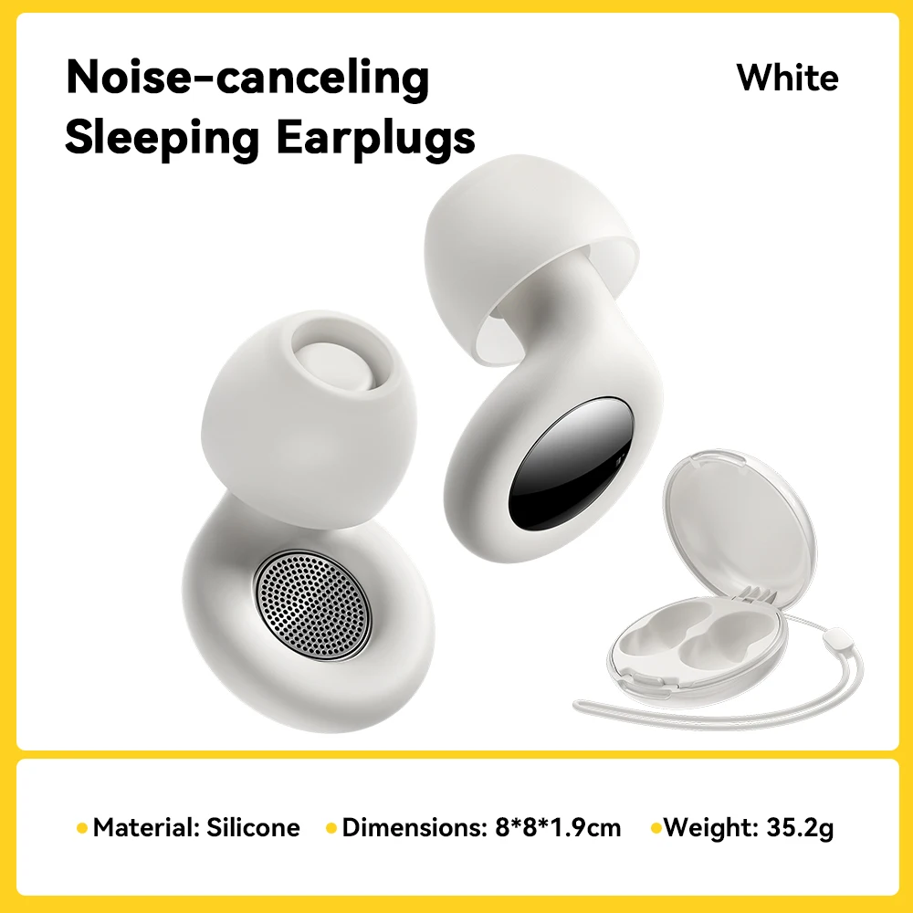 ESSAGER Bouchons d'oreille antibruit pour dormir Bouchons d'oreilles de sommeil en silicone souple Écouteurs à réduction de bruit pour le sommeil Travail Étude Voyage — 7/9